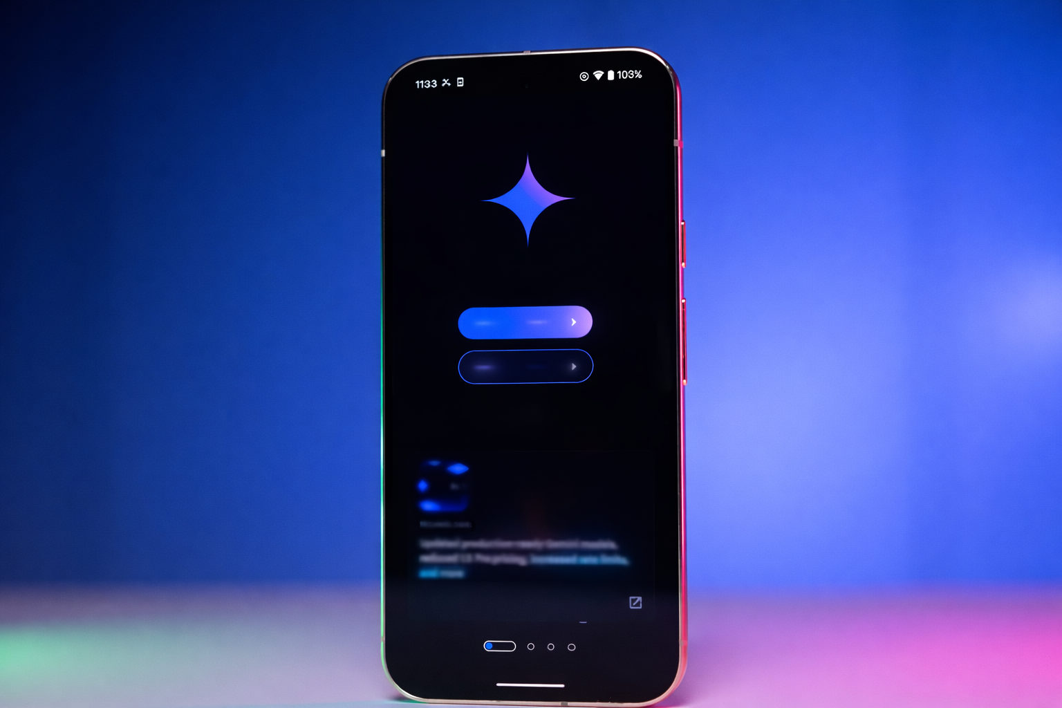 ai interface on modern smartphone screen