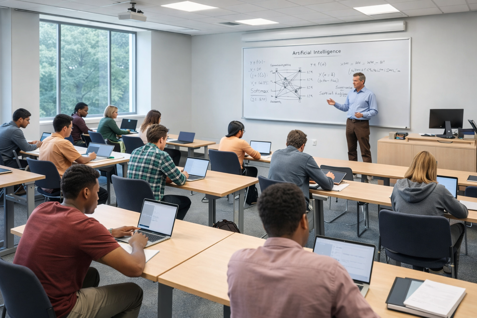 ai lesson in a modern classroom