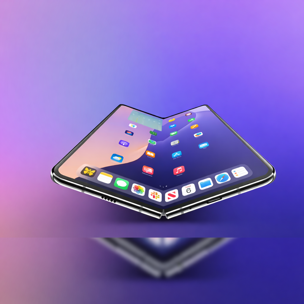 apple foldable smartphone with vibrant display
