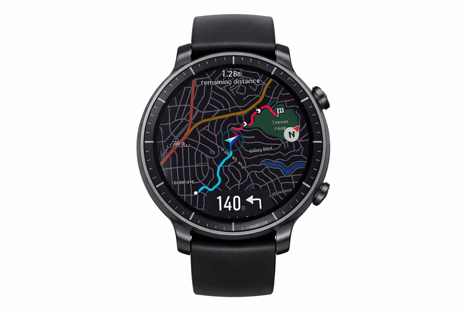 gps smartwatch with detailed map display