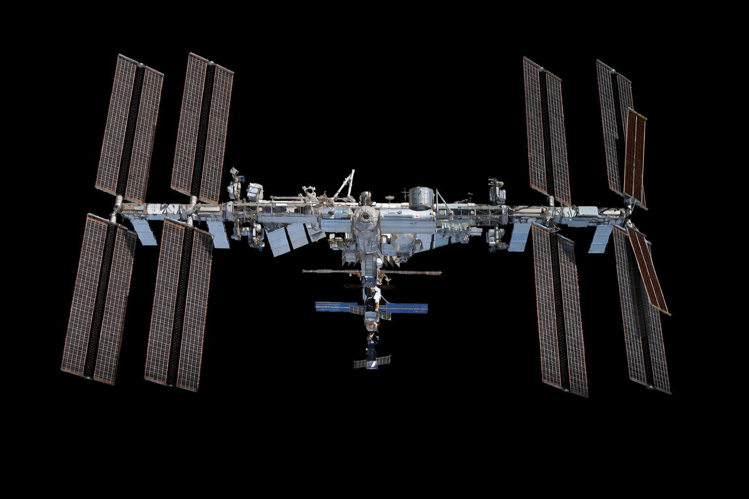 international space station in detail
