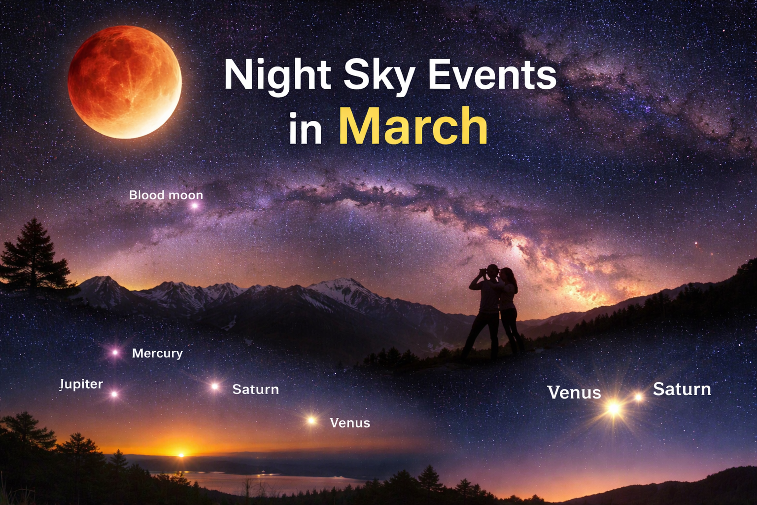 march night sky events showcased