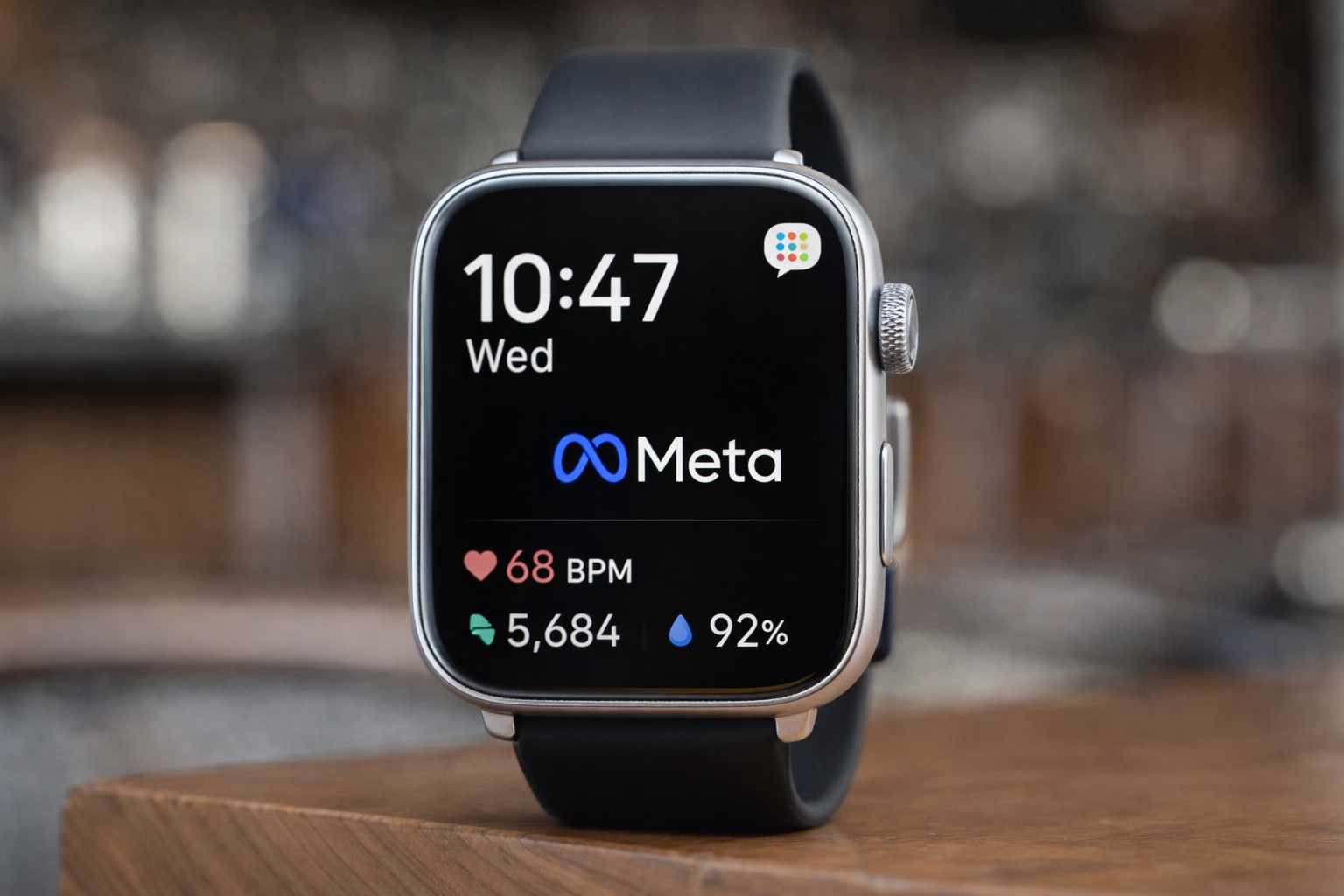 meta malibu 2 smartwatch close up