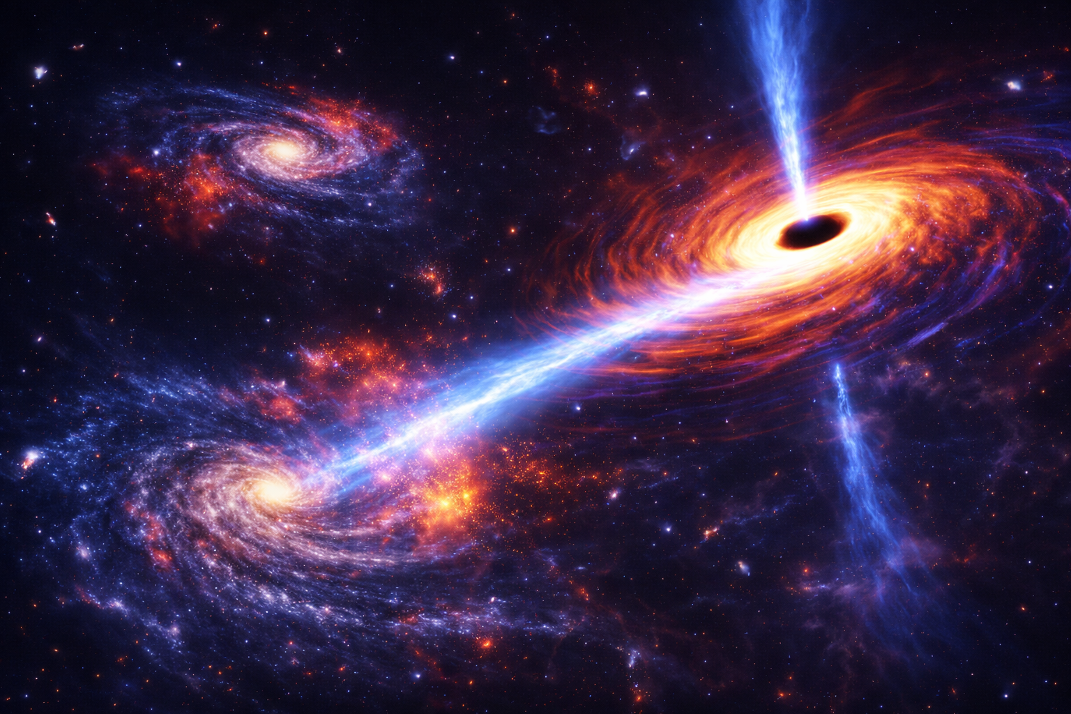 quasar’s radiation disrupts distant galaxies