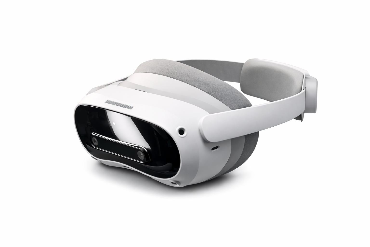 sleek virtual reality headset close up