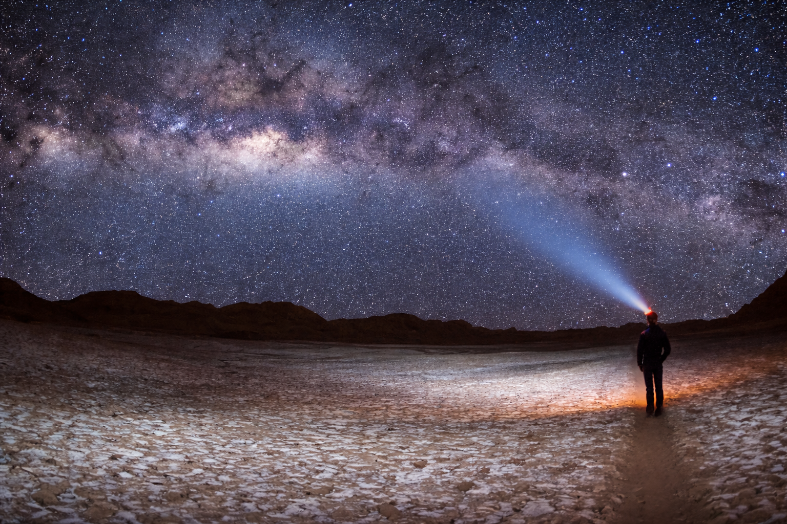 stargazer in the desert night