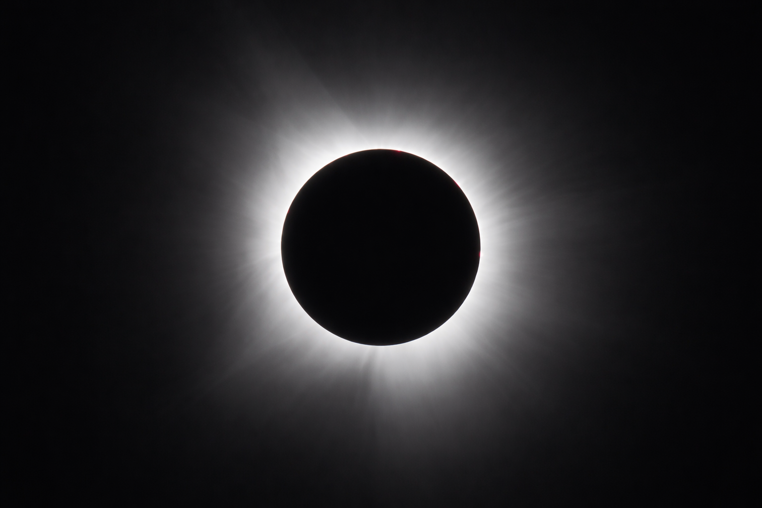 total solar eclipse with radiant corona