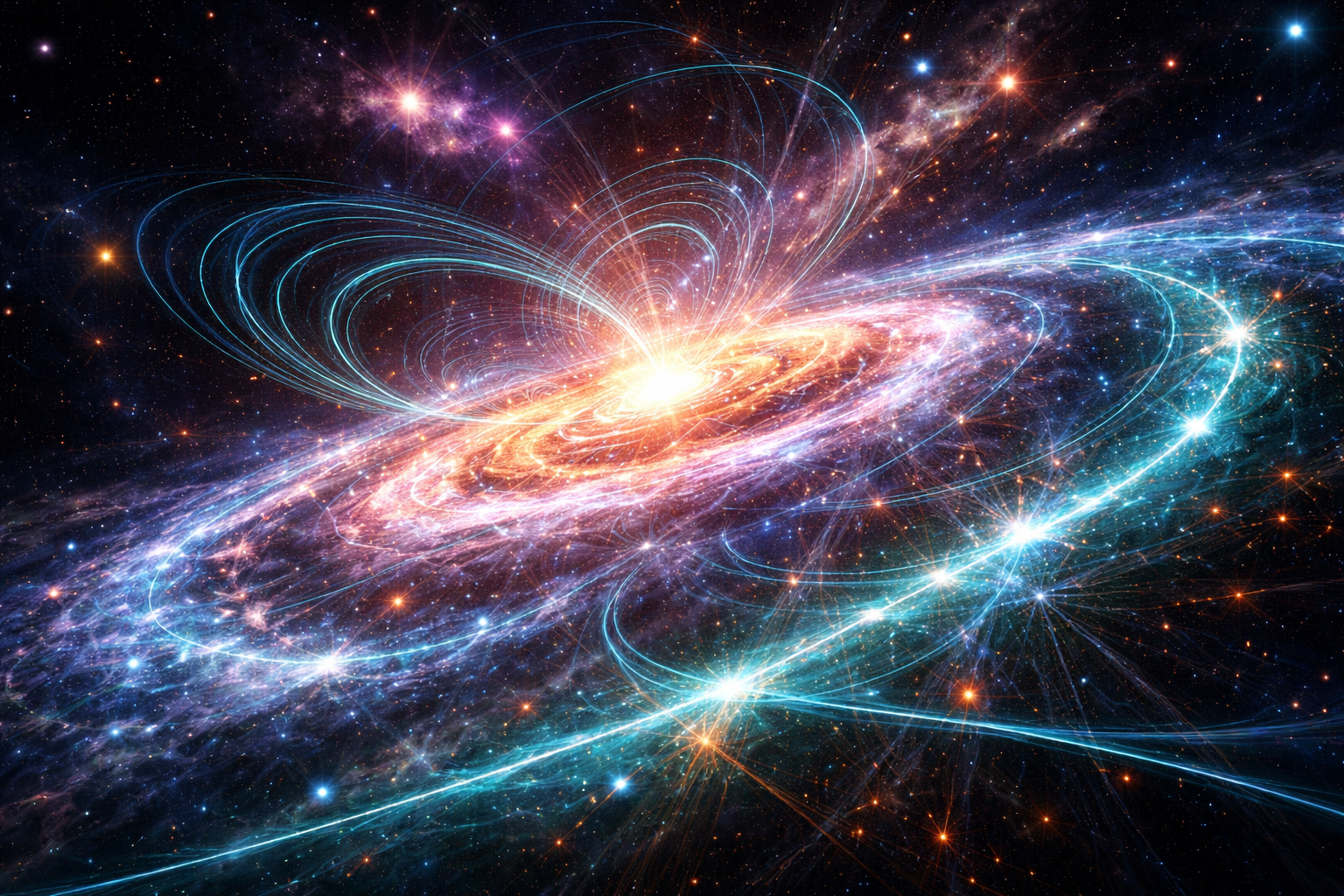galactic birth and magnetic dance