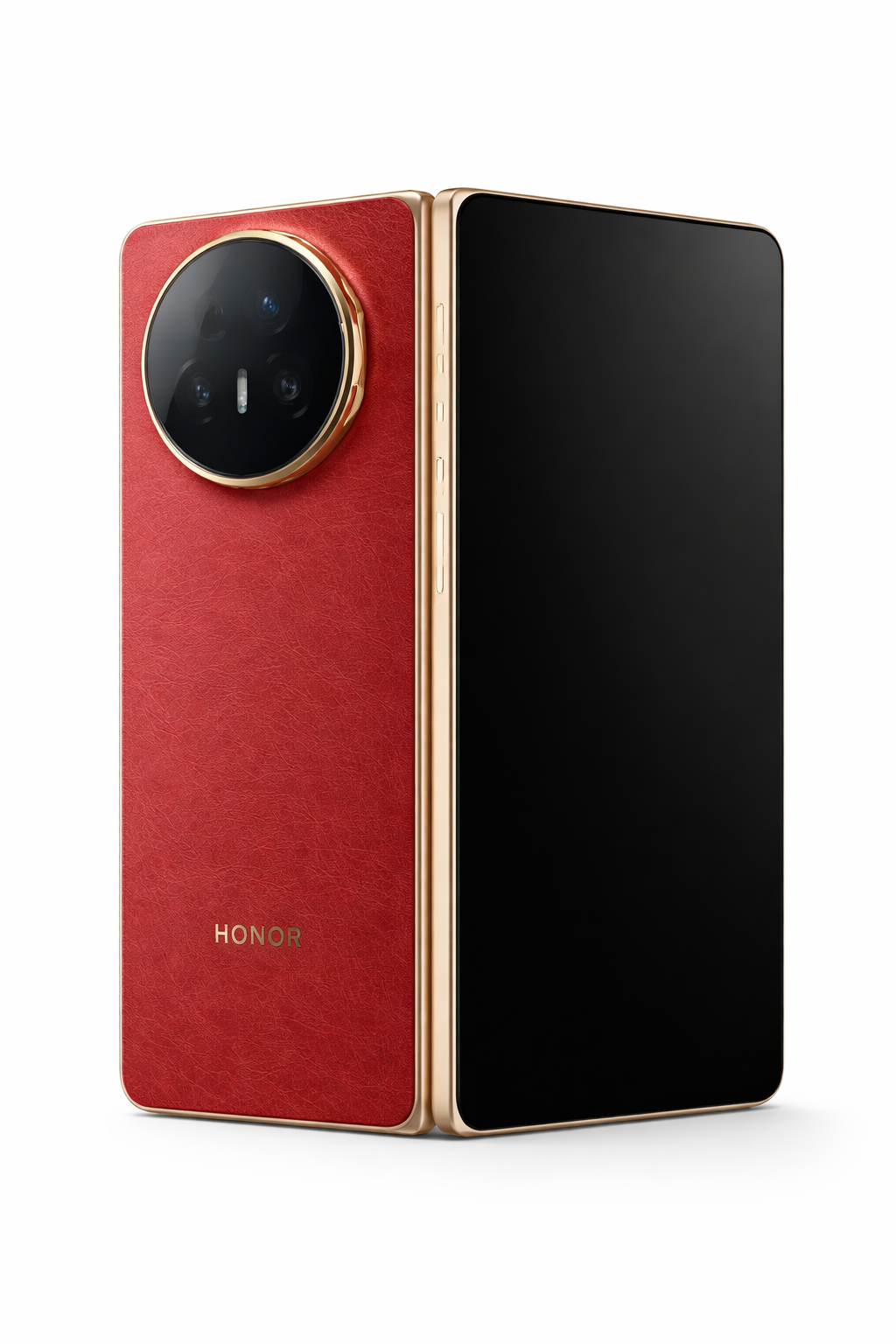 honor magic v6 foldable smartphone in red