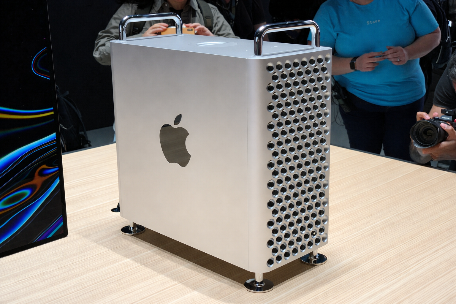 mac pro at tech event display