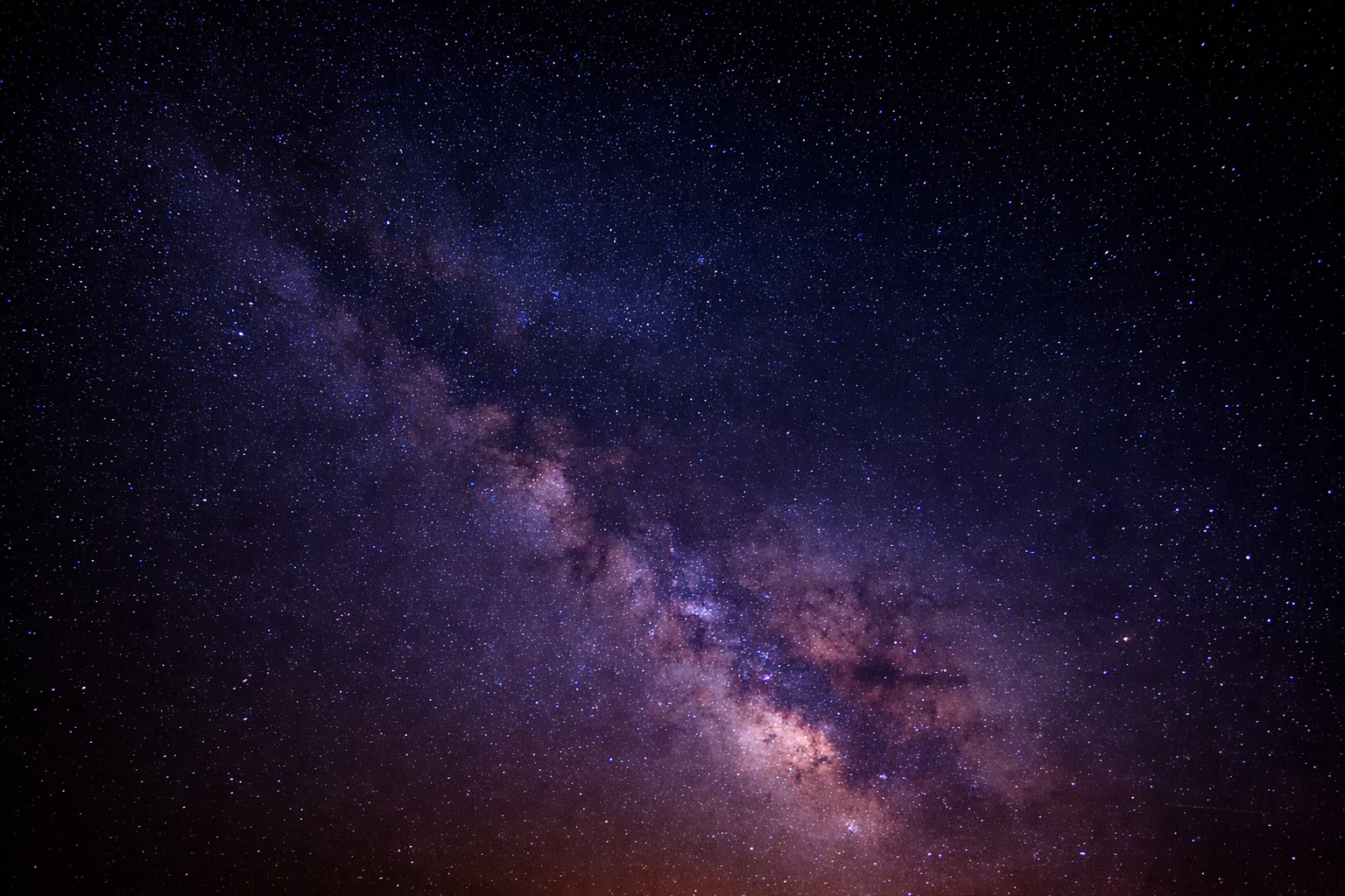 milky way over a dark sky