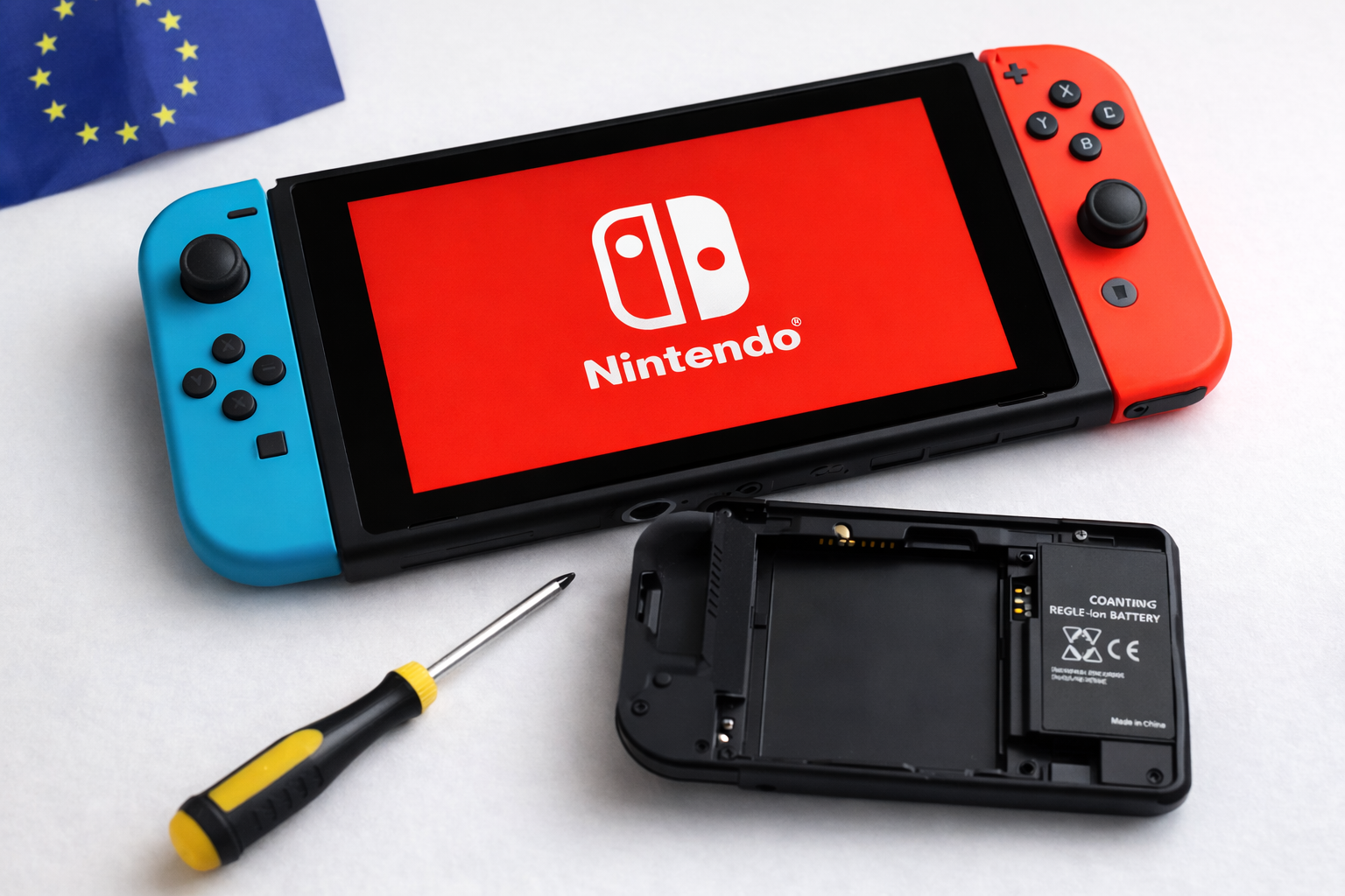nintendo switch 2 disassembled view with battery