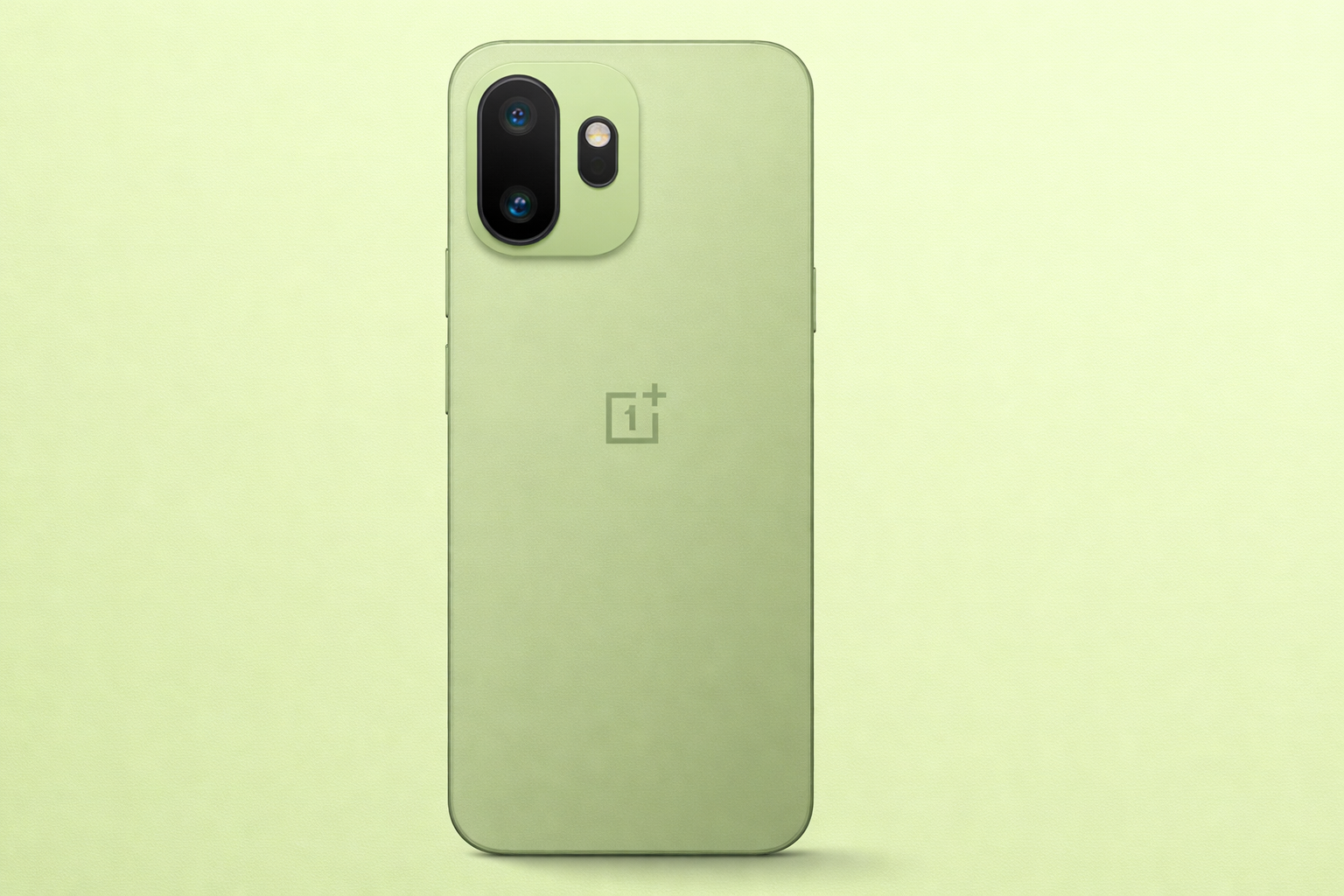 pastel green oneplus smartphone close up