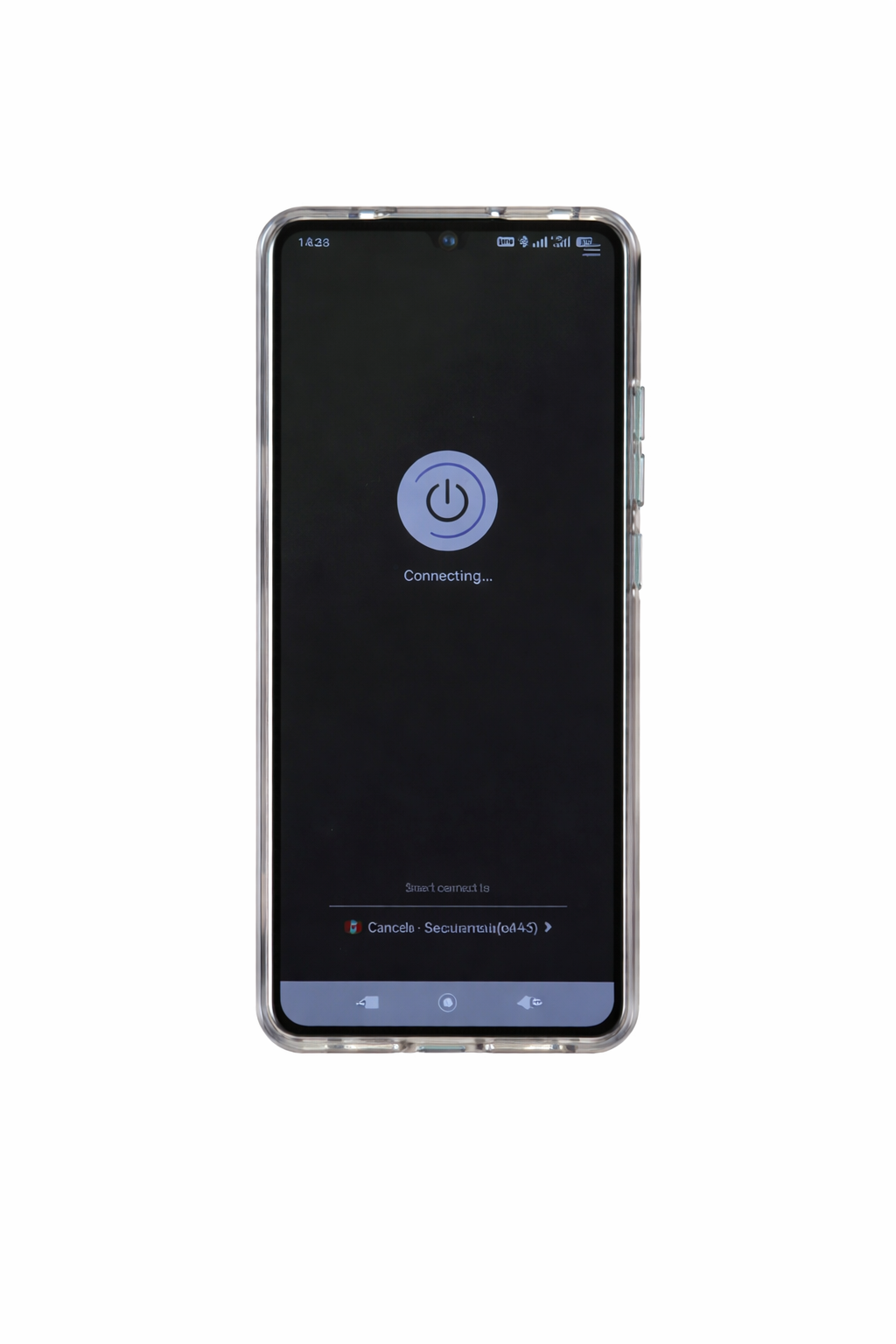 smartphone with power icon display