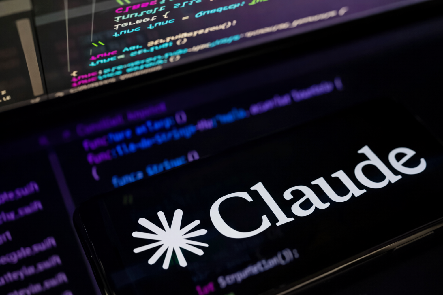 tech focus on claude symbol