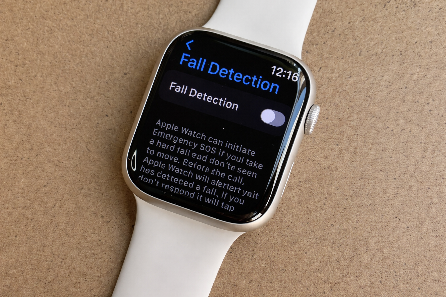 apple watch fall detection settings