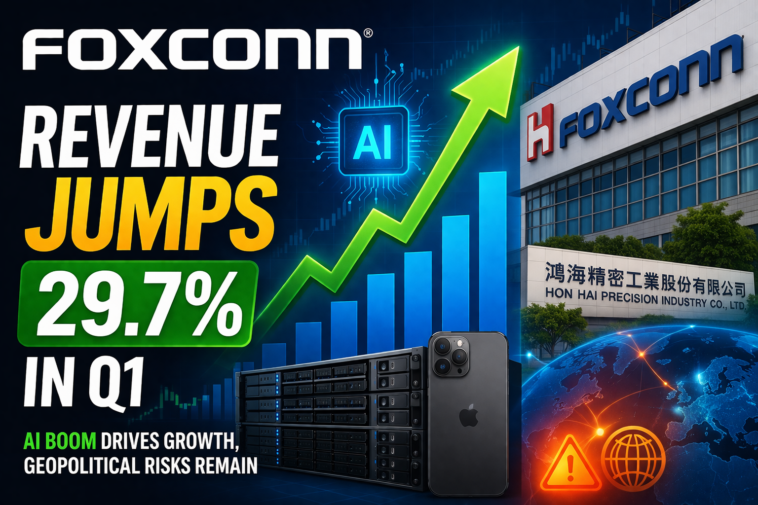 foxconn revenue surge amidst risks