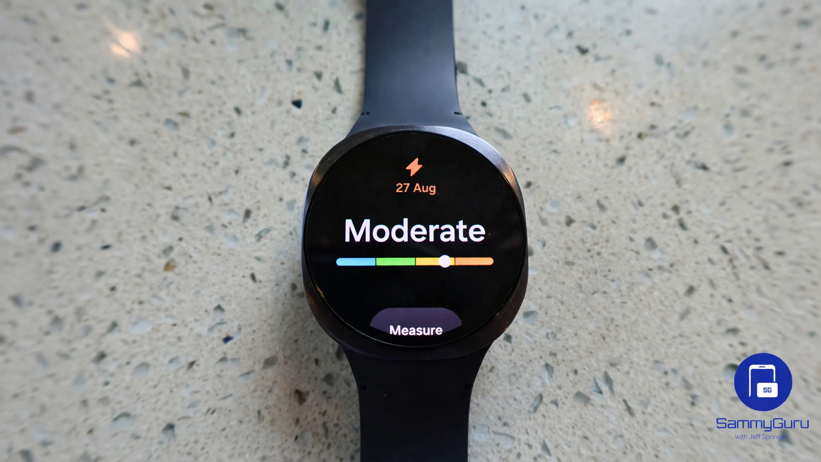 smartwatch with health tracking display